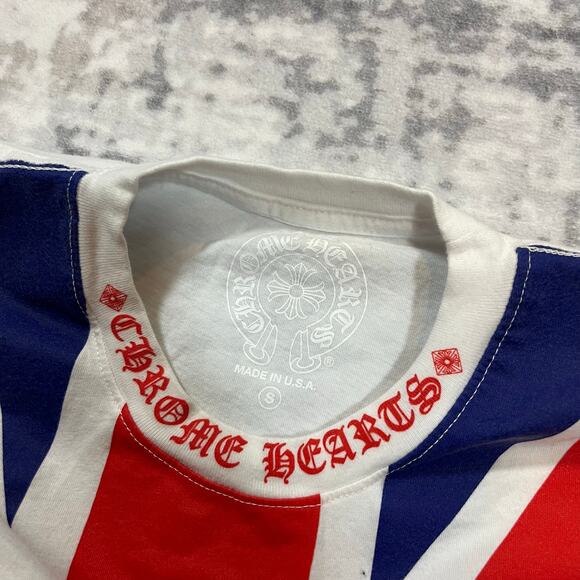 Authentic Chrome Hearts Union Jack UK Flag Logo Tee S - Picture 2 of 9